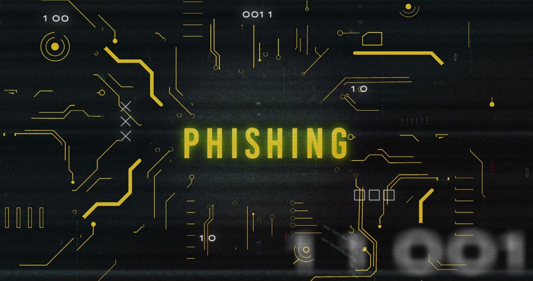 Phishing Alert Over Futuristic Digital Interface Design
