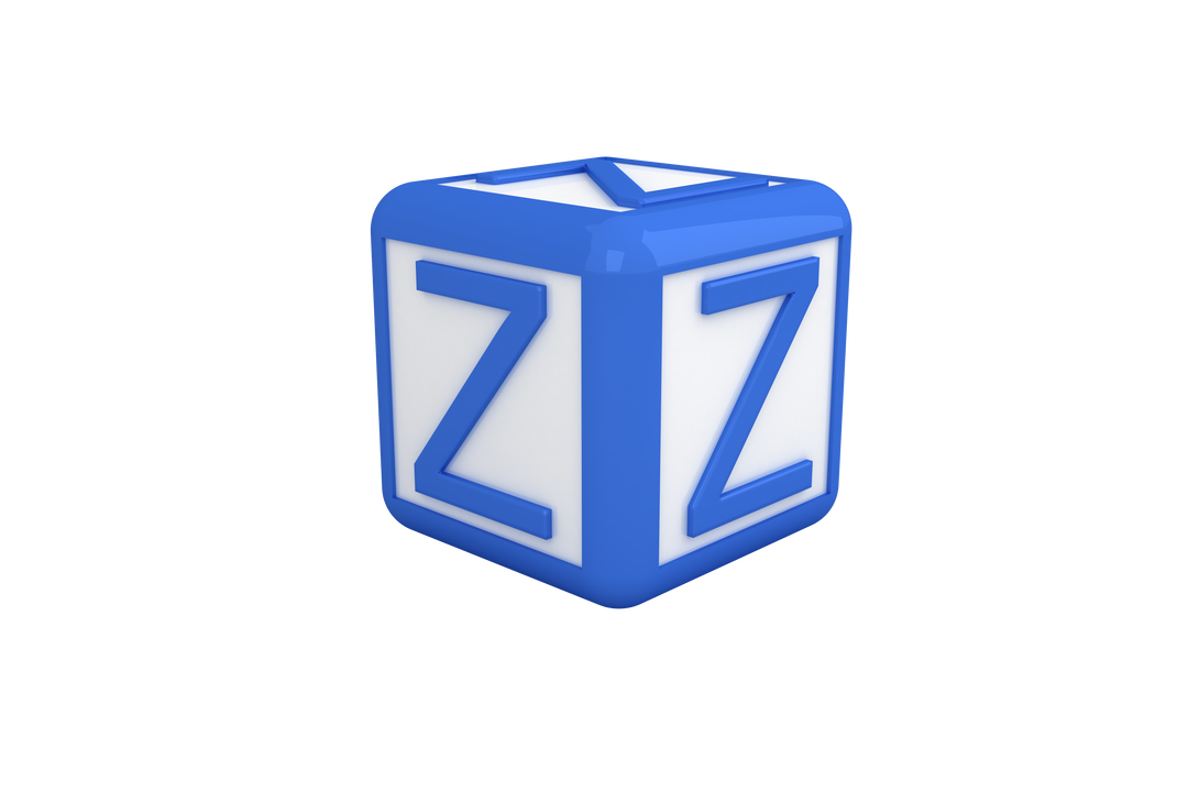 Transparent Digital Vector of Blue and White Cube Letter Z Symbol - Download Free Stock Images Pikwizard.com