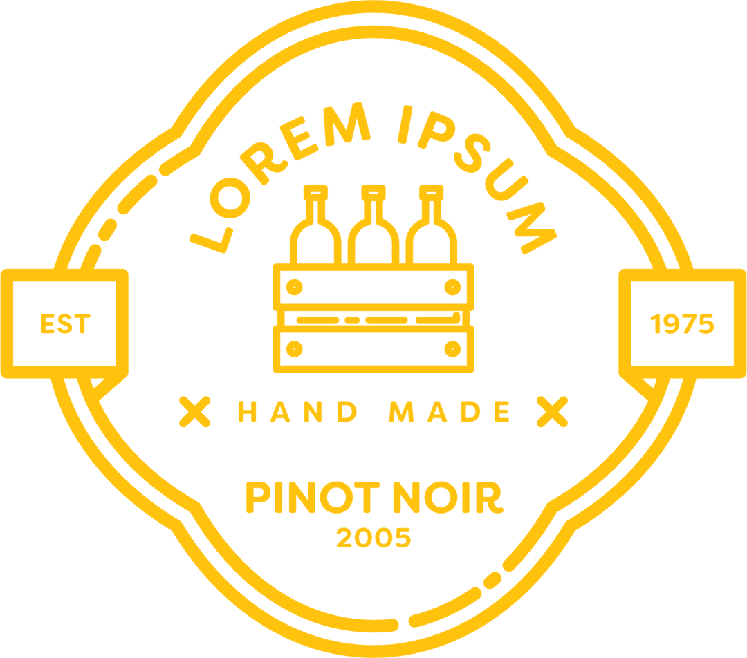 Elegant Pinot Noir Badge on Transparent Background