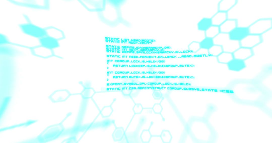 Glowing DNA Strand with Digital Data Overlay for Science Research