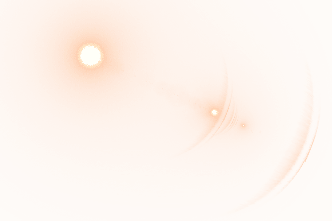 Digital Illustration of Light Trails and Spots Transparent Background