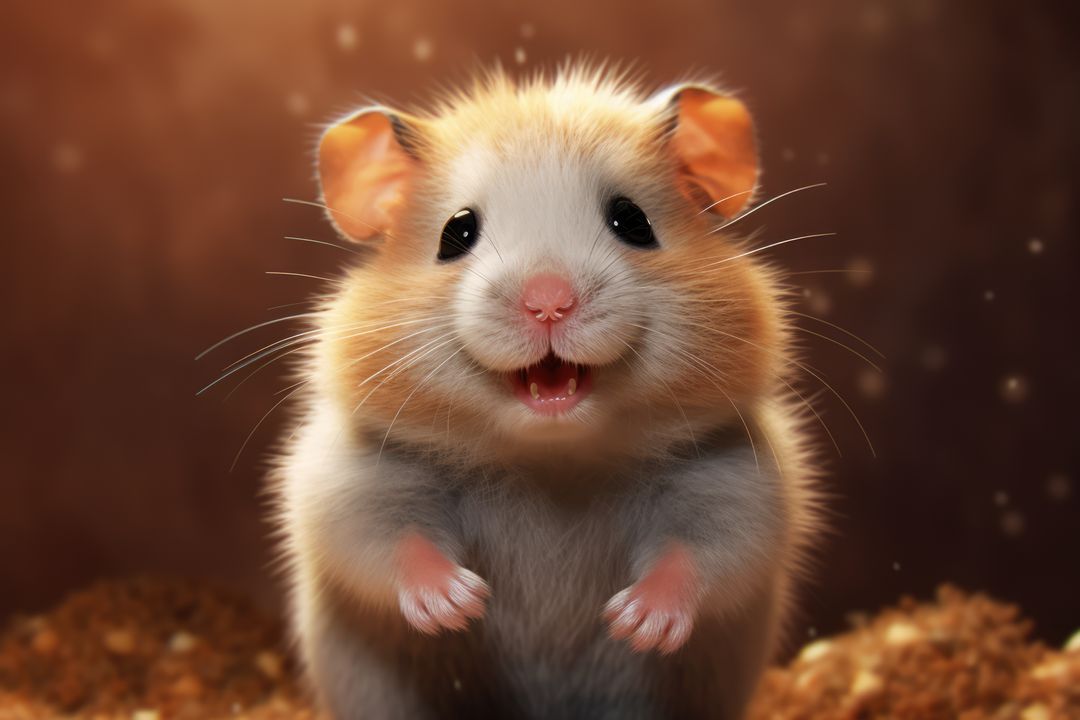 Adorable Hamster with Happy Expression in Soft Light - Free Images, Stock Photos and Pictures on Pikwizard.com