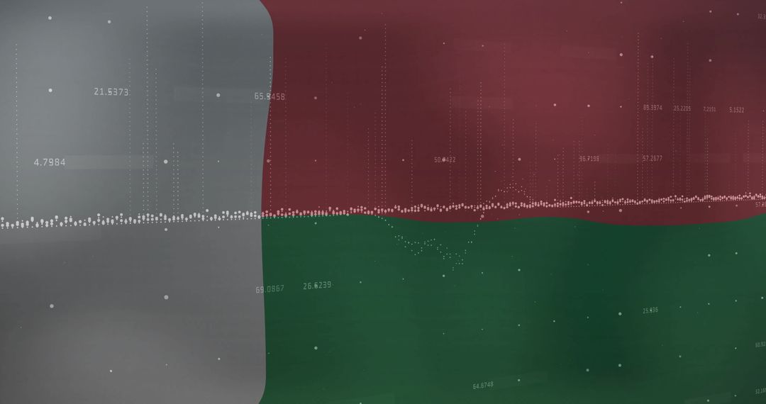 Digital Analytics Dashboard with Trend Line on Colorful Background
