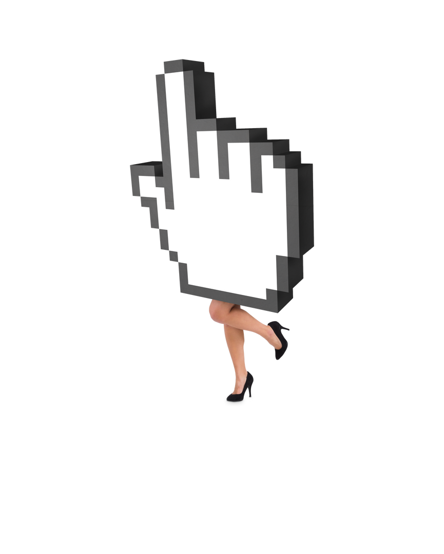 Hand Cursor Illustration with Woman Legs on Transparent Background Isolated - Download Free Stock Images Pikwizard.com