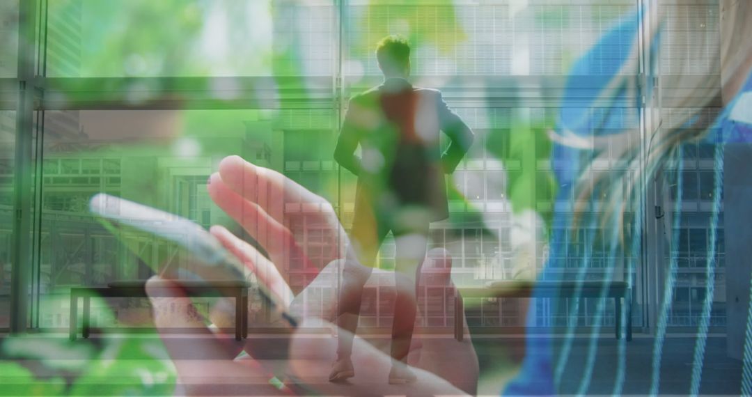 Business Professionals Multitasking With Digital Technology