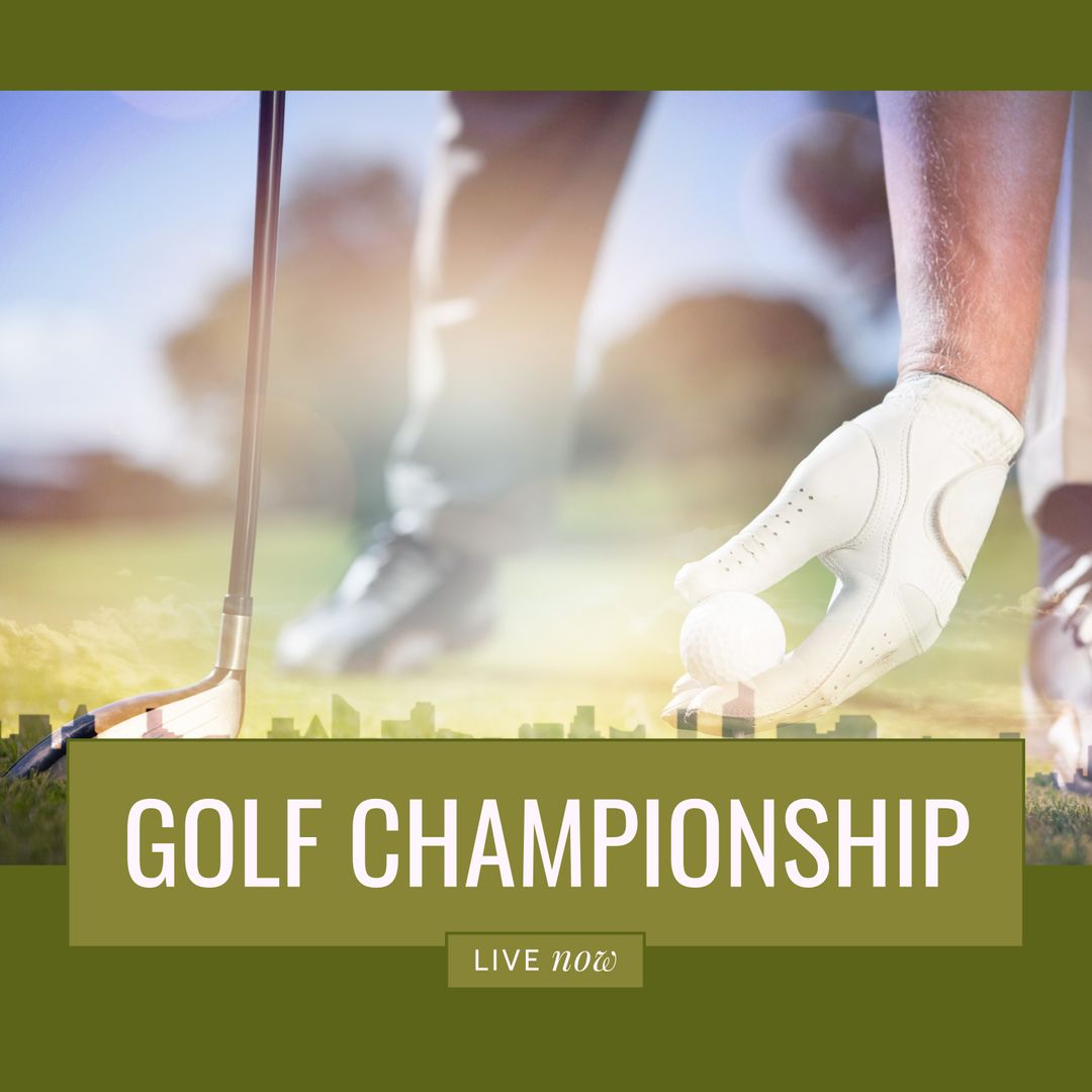 Golf Championship Promotion Banner with Green Background - Download Free Stock Templates Pikwizard.com