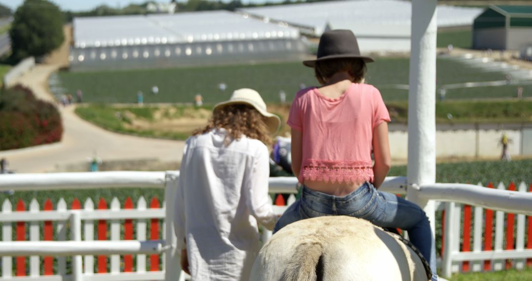 Friends Enjoying Horse Ride in Countryside - Free Images, Stock Photos and Pictures on Pikwizard.com