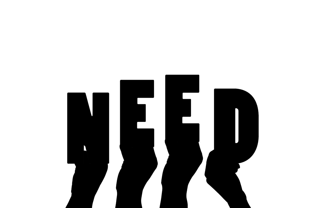 Graphic Illustration of Soliciting Hands on Transparent Background