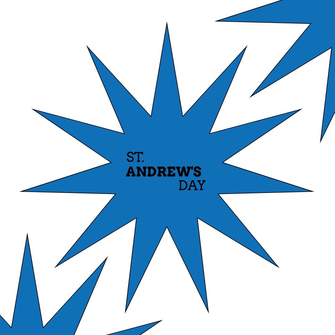 Composition of st andrew's day text over blue stains on white background - Download Free Stock Templates Pikwizard.com