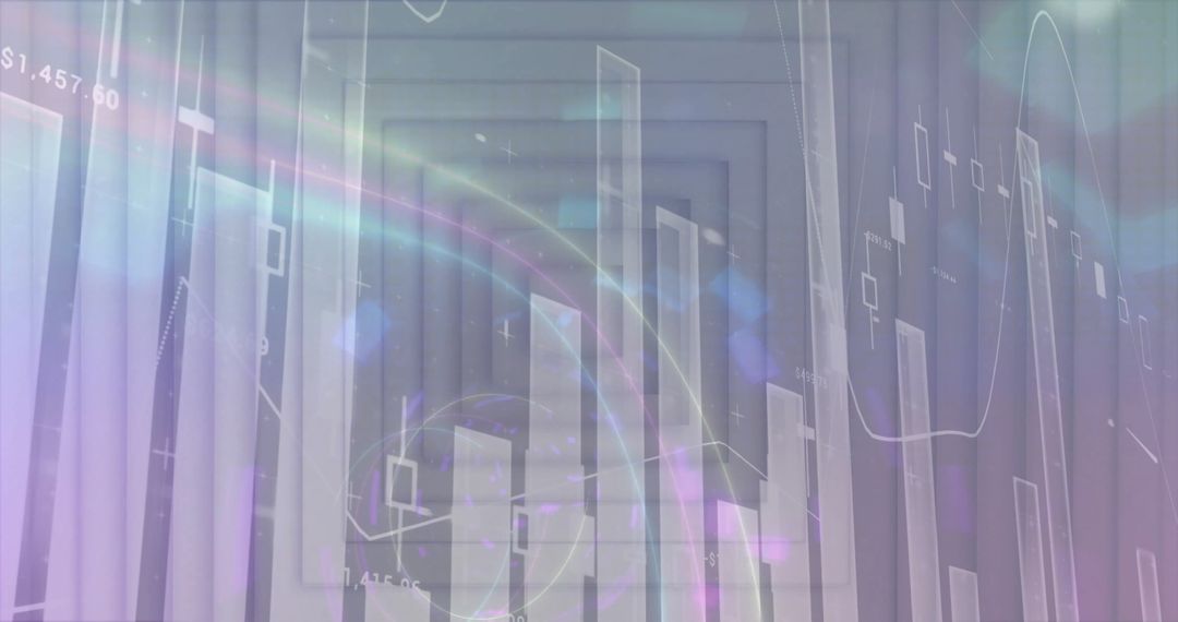 Futuristic Finance Tunnel with Digital Data Visuals