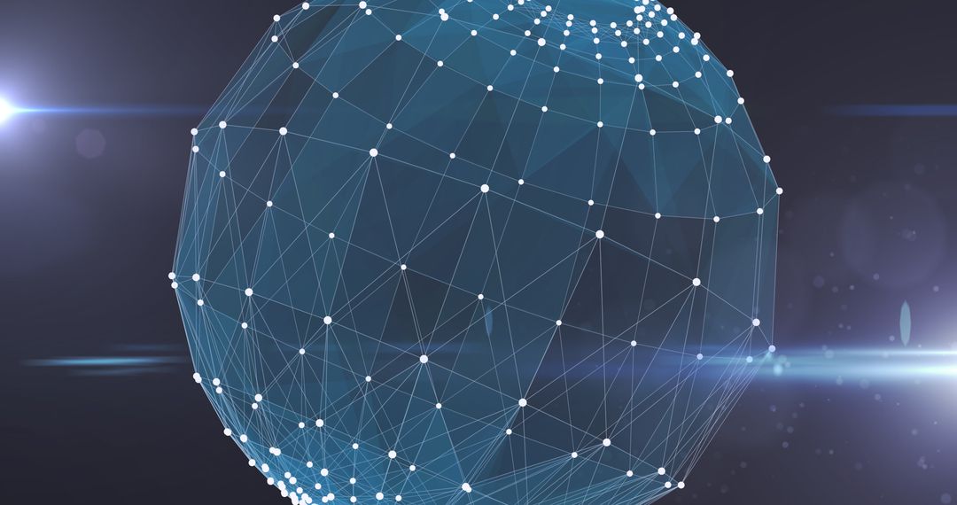 Digital Network Globe with Connections