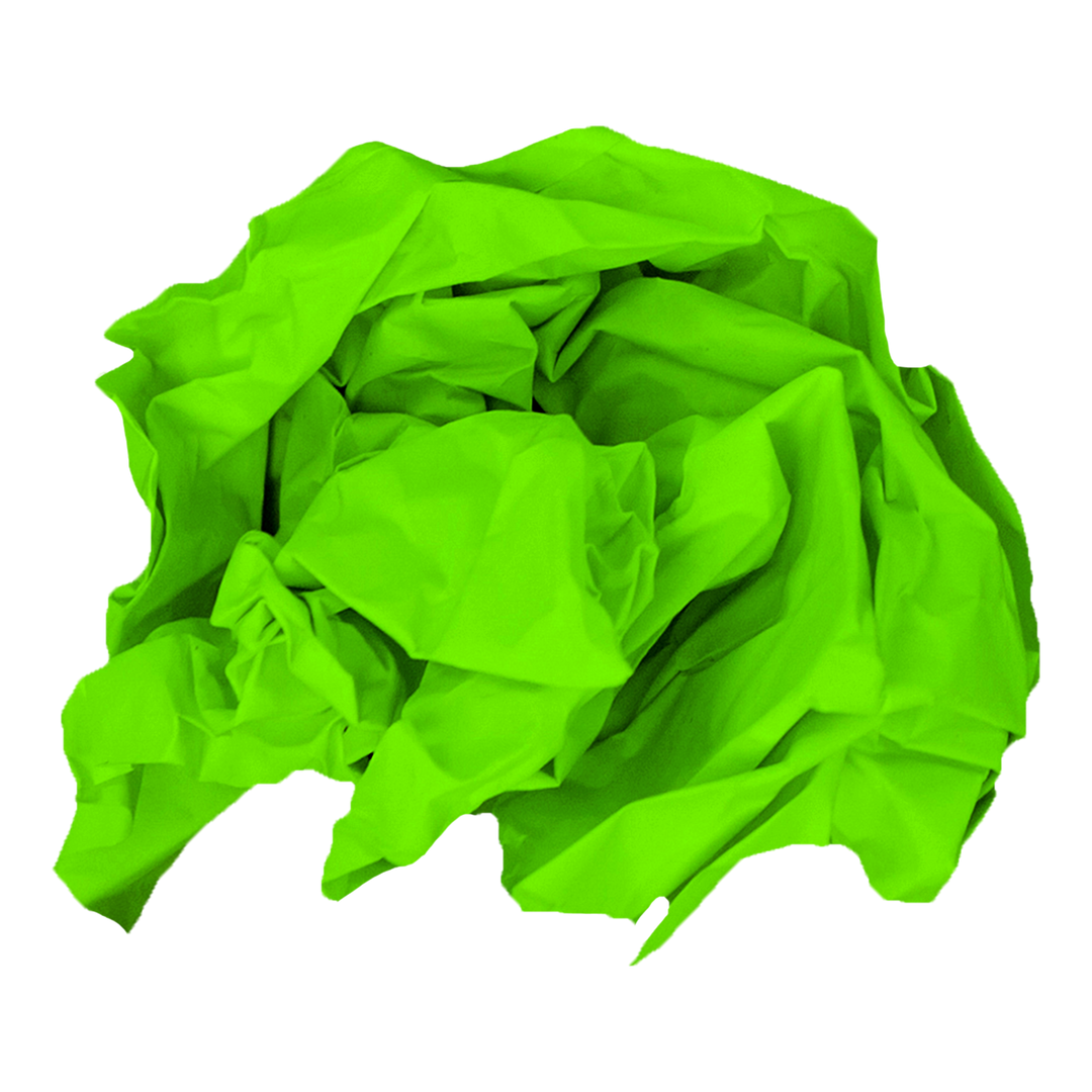 Green Crumpled Paper Object on Transparent Background - Download Free Stock Images Pikwizard.com