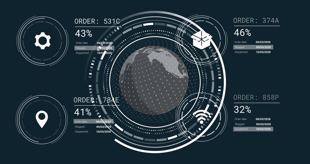 Global Data Processing with Artificial Intelligence Infographic