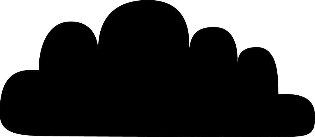 Cloud Icon with Crisp Transparent Background