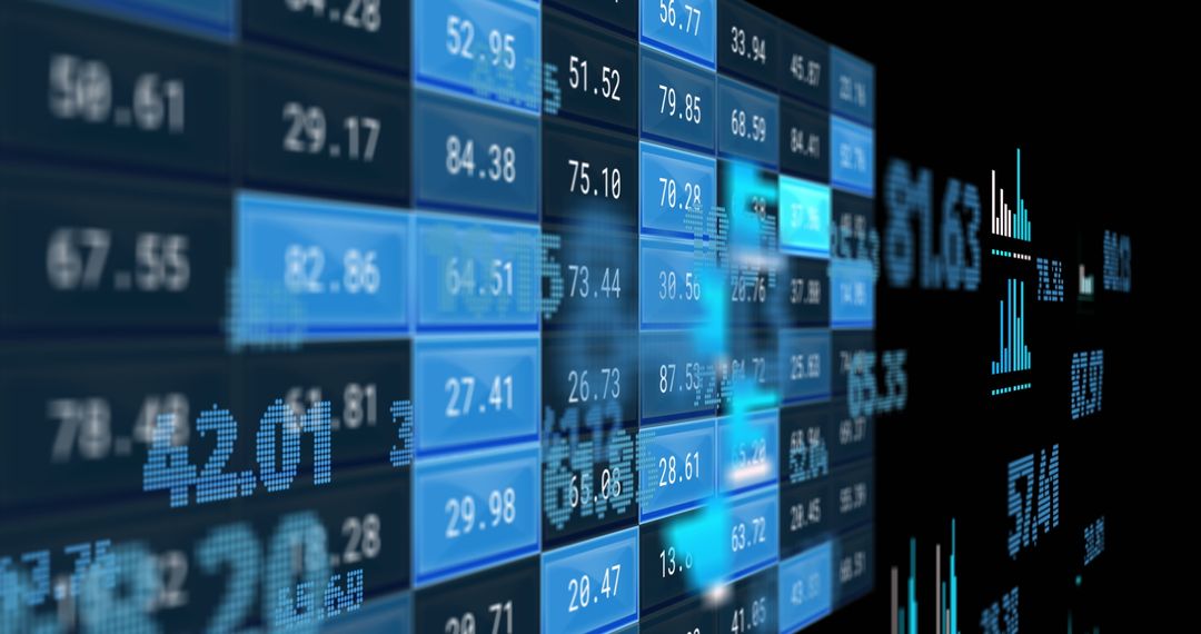Digital Stock Market Display with Data Analysis Dashboard