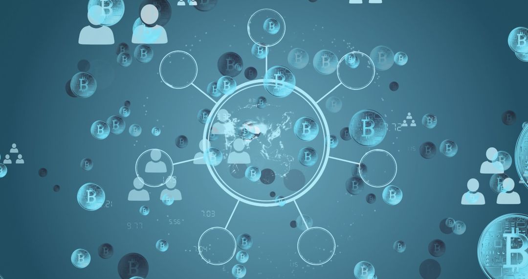 Global Bitcoin Network Concept with Abstract Connections