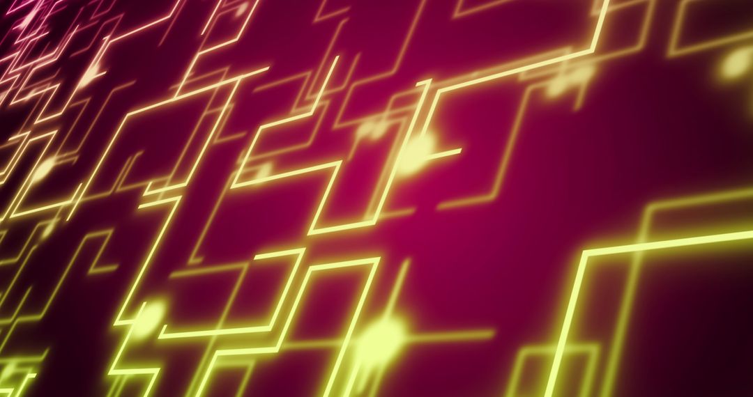 Neon Circuit Lines with Purple Background