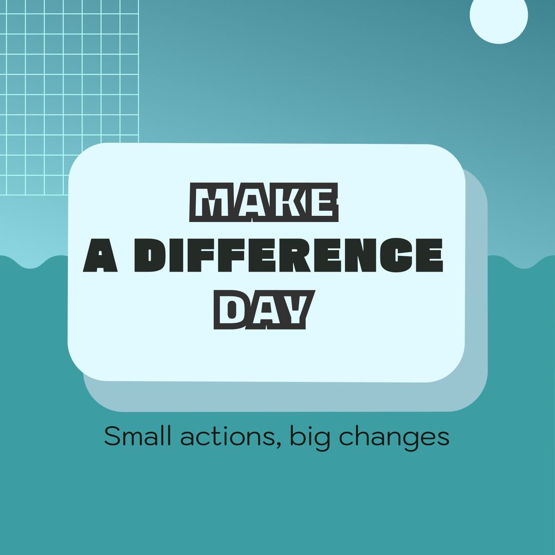 Make A Difference Day Inspirational Poster with Sea and Moon Graphic - Download Free Stock Templates Pikwizard.com