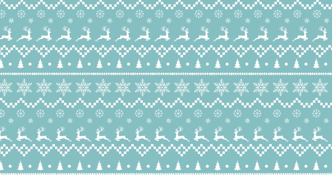 Traditional Christmas Seamless Pattern with Reindeers on Green Background - Free Images, Stock Photos and Pictures on Pikwizard.com