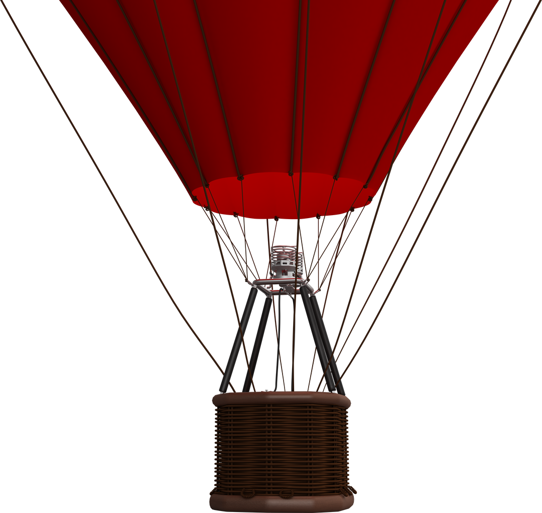 Transparent Red Hot Air Balloon on Clear Background - Download Free Stock Images Pikwizard.com