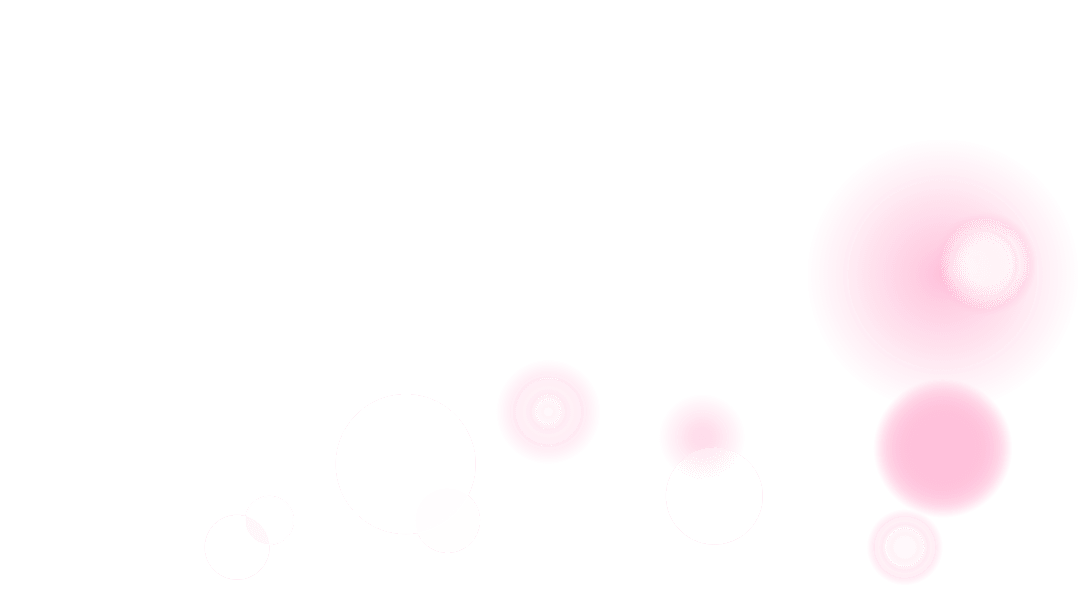 Glowing Pastel Pink & White Orbs on Transparent Canvas