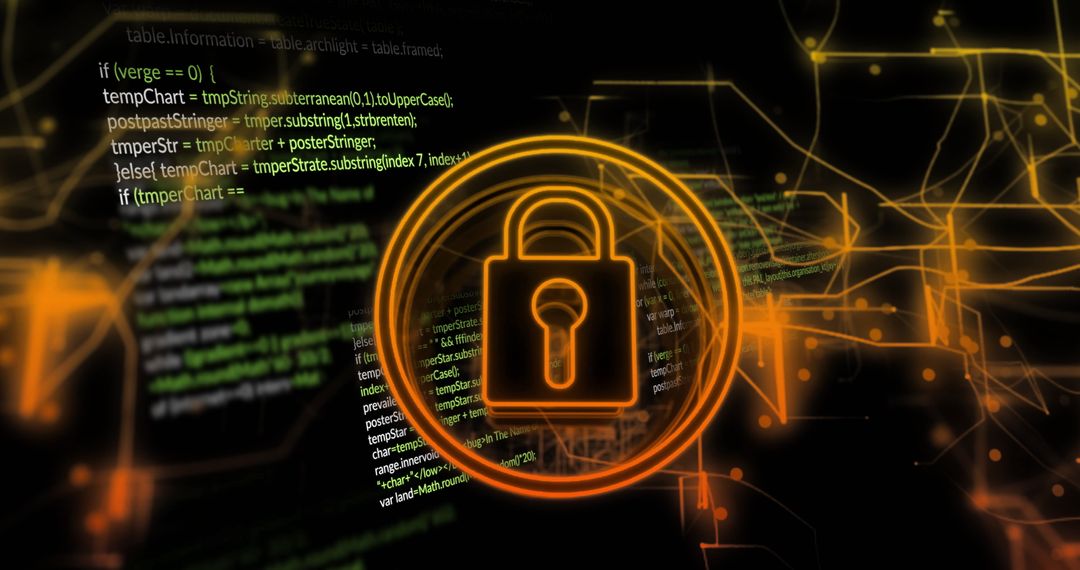 Cybersecurity and Encryption Concept with Padlock Icon