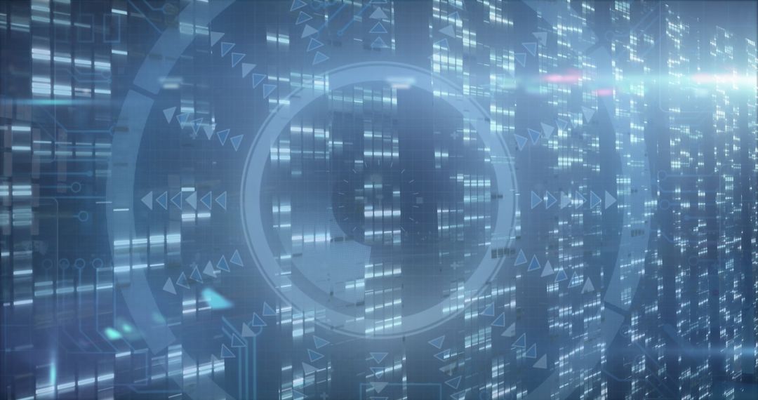 Futuristic Data Processing and Technology Illustration