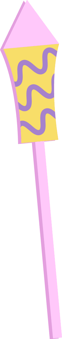 Transparent Stylized Rocket Firework for Festive Celebrations