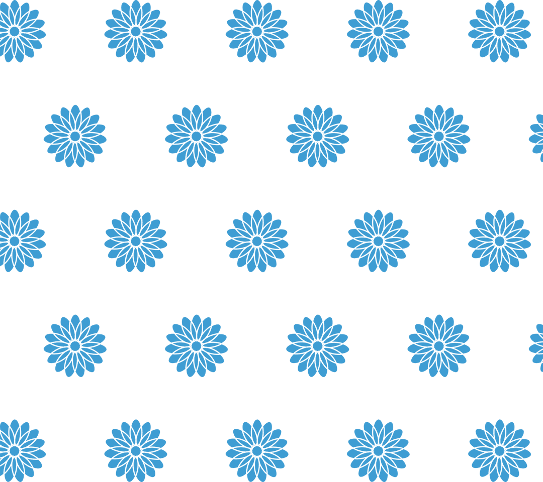 Transparent Seamless Pattern of Blue Flowers