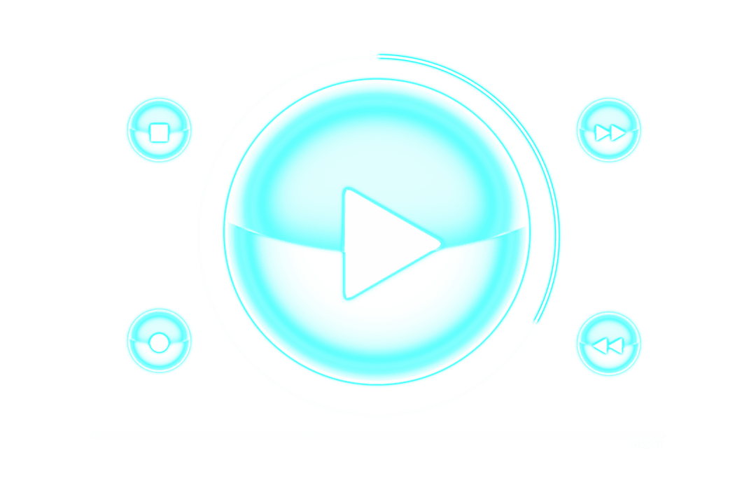 Transparent Digital Play Icon with Interactive Buttons Overlay - Download Free Stock Images Pikwizard.com