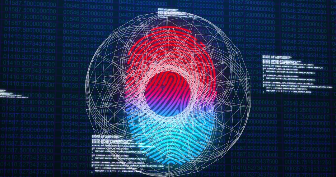 Digital Fingerprint and Data Security in Global Technology - Free Images, Stock Photos and Pictures on Pikwizard.com