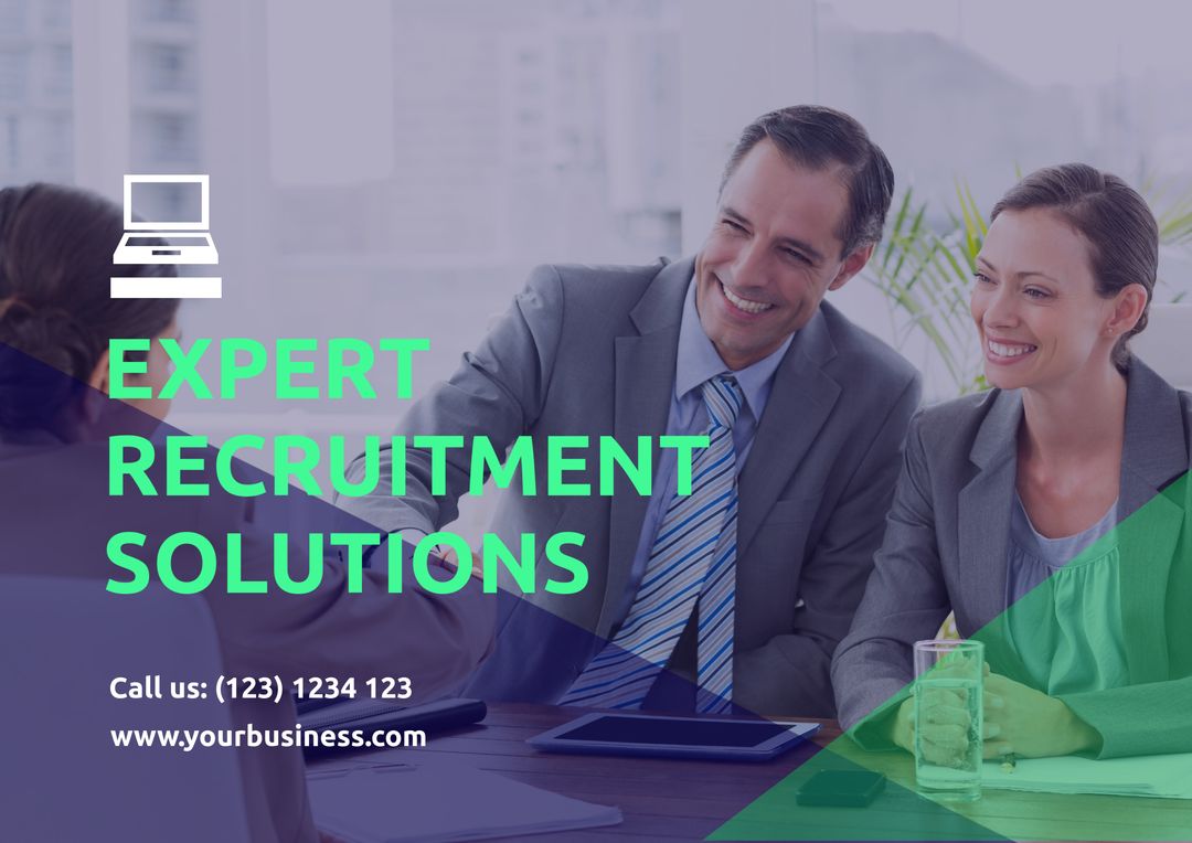 Professional Recruitment Team Confidently Offering Staffing Solutions