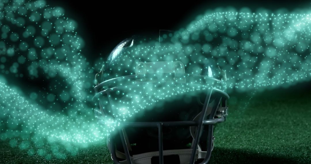 Technological Football Helmet with Digital Light Effects