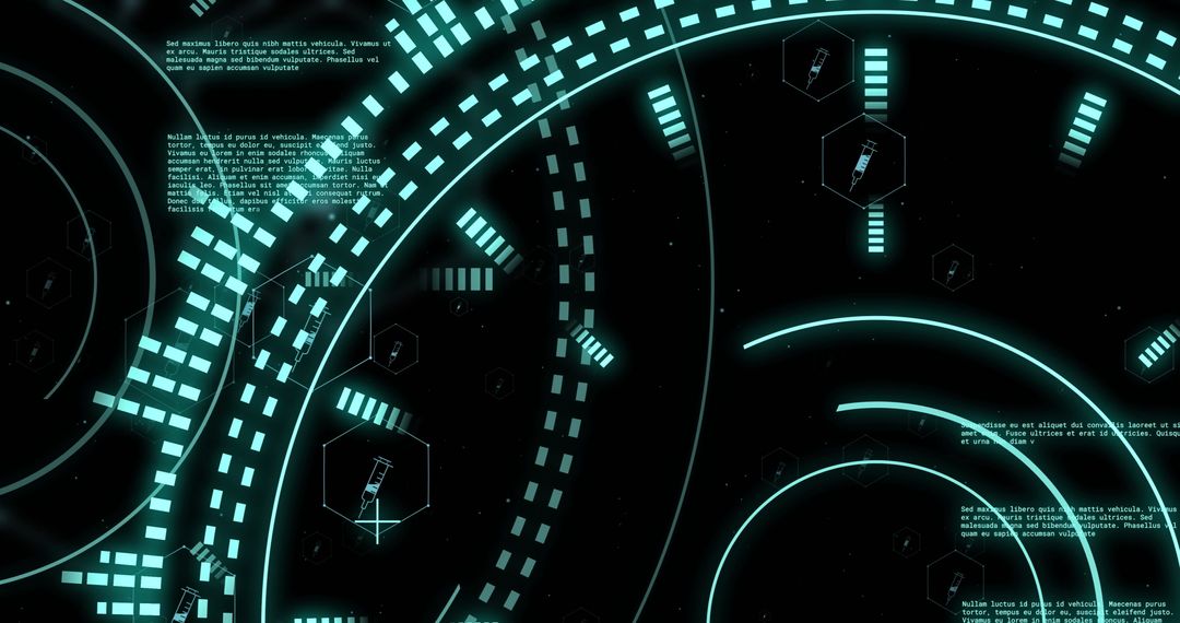 Futuristic Cyber Interface with Data Overlay