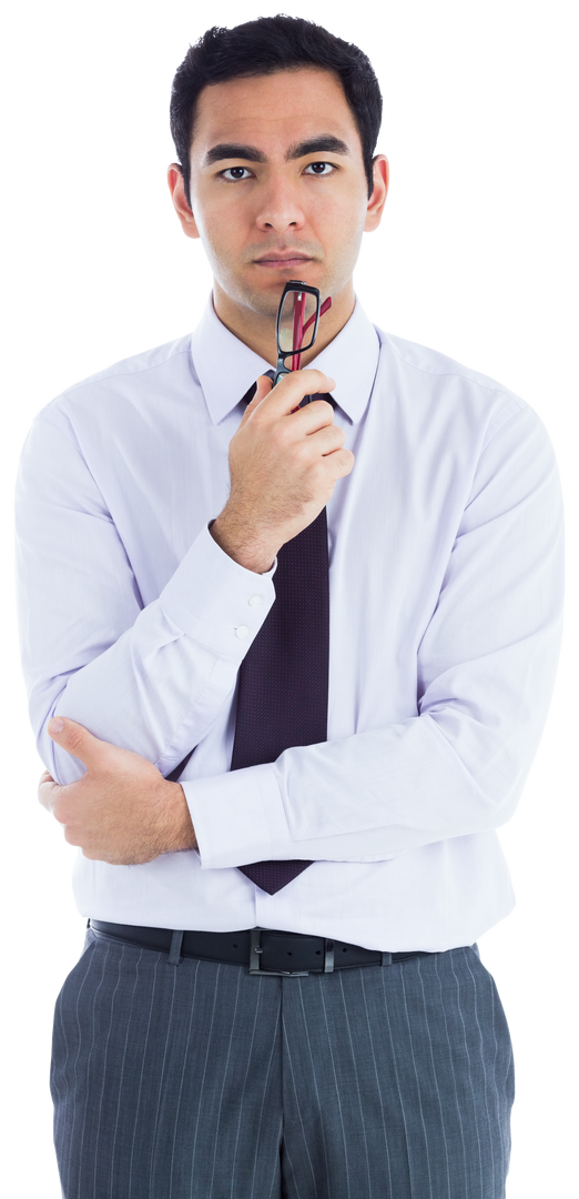 Confident Biracial Businessman Holding Glasses on Transparent Background - Download Free Stock Images Pikwizard.com