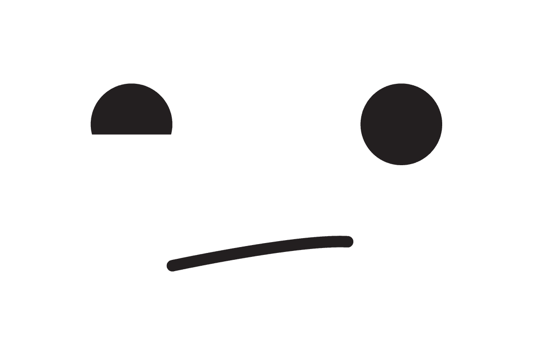 Expressive Comic Face Elements on Transparent Background