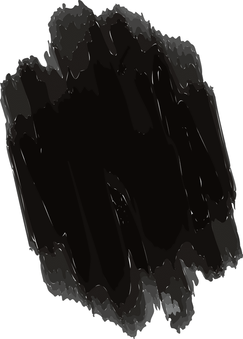 Abstract Dark Brush Stroke Splatter Transparent Background