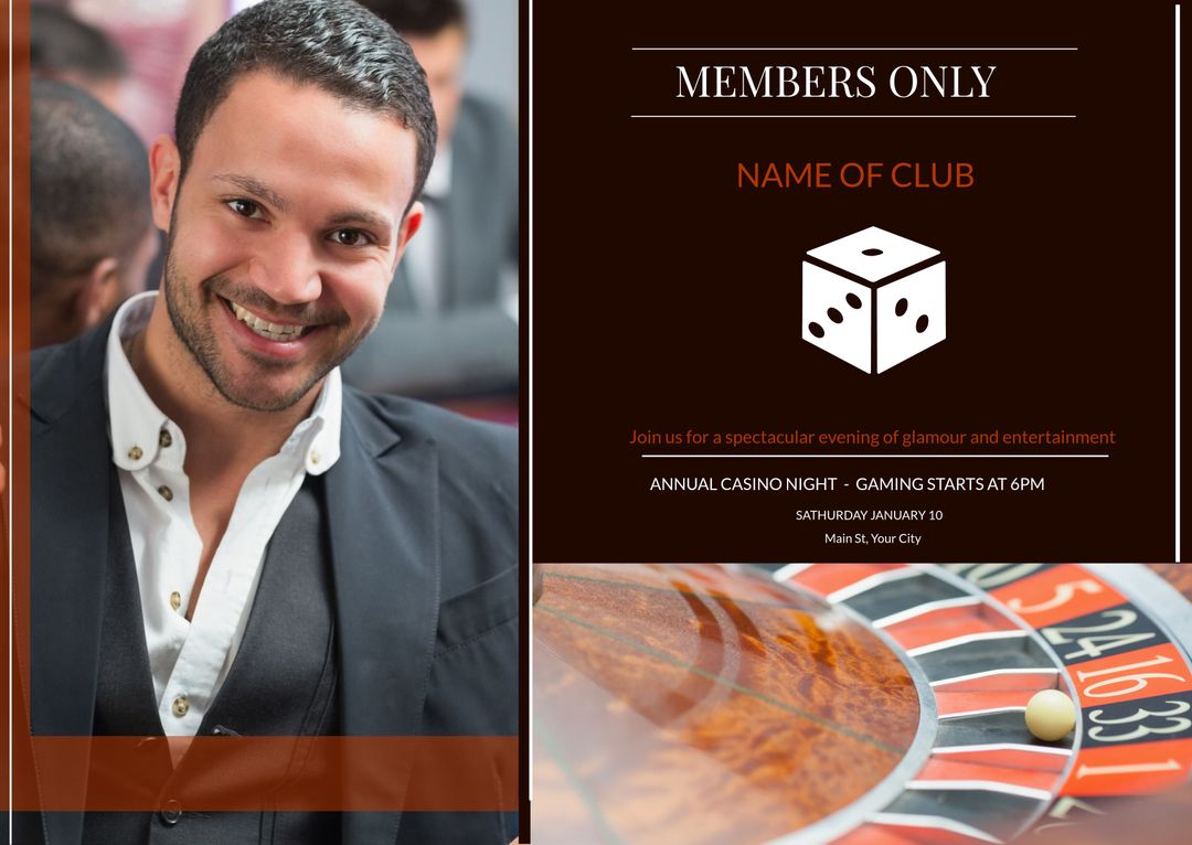 Exclusive Casino Night Invitation for Members Only Event