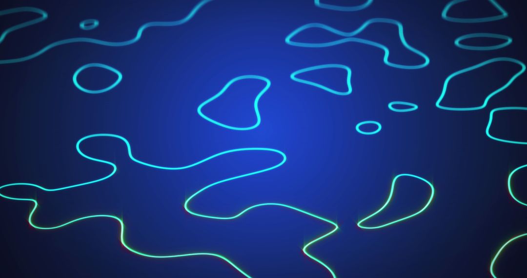 Abstract Neon Waves Digital Data Background Design