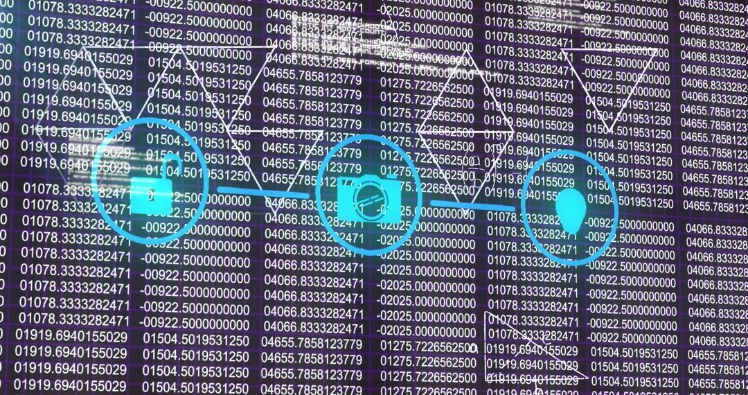 Digital Network Concept with Abstract Connection Icons