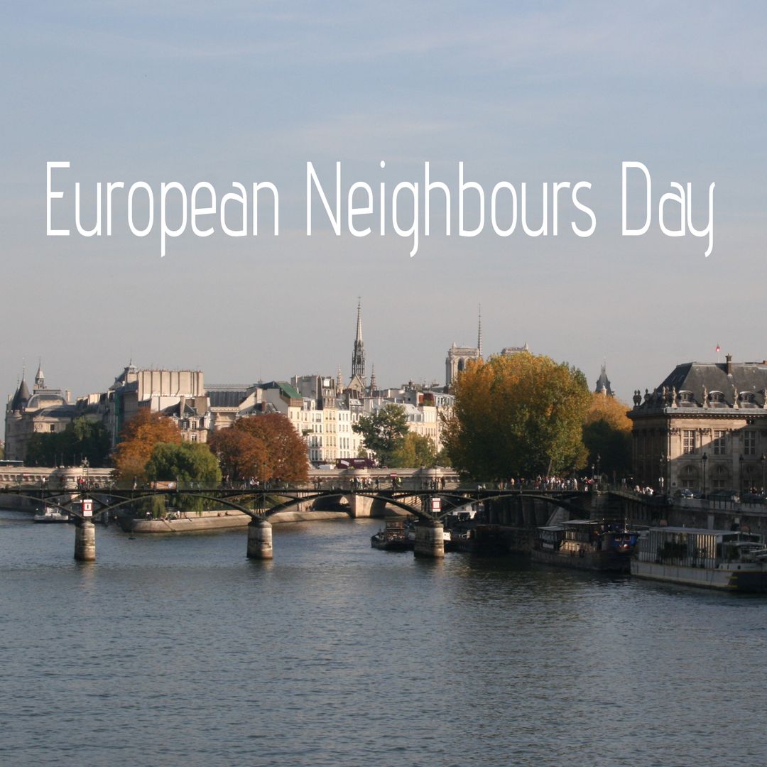 European Neighbours Day Over Cityscape River View