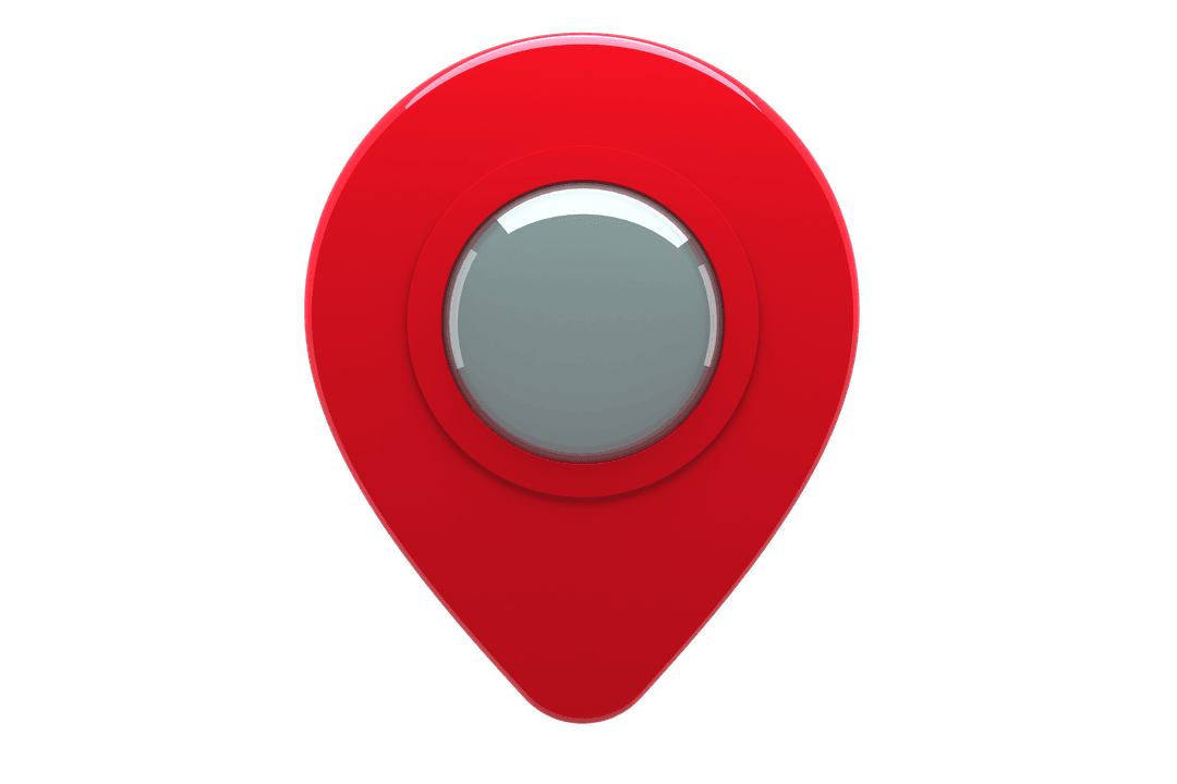 Transparent Red Map Marker Isolated