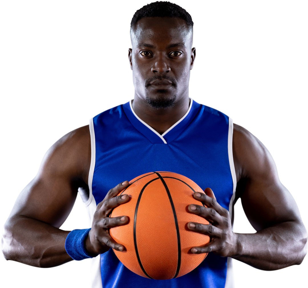 Transparent African American Basketball Player Holding Ball Close Up - Download Free Stock Images Pikwizard.com