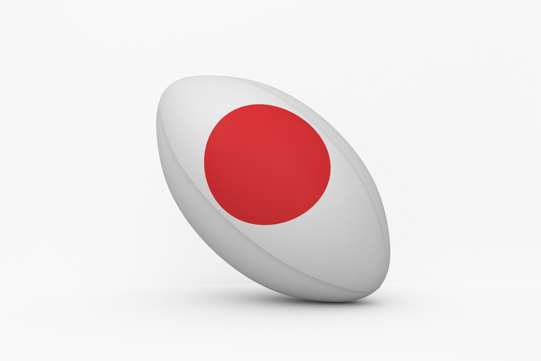 Rugby Ball with Transparent Japanese Flag Design on Stand - Download Free Stock Images Pikwizard.com