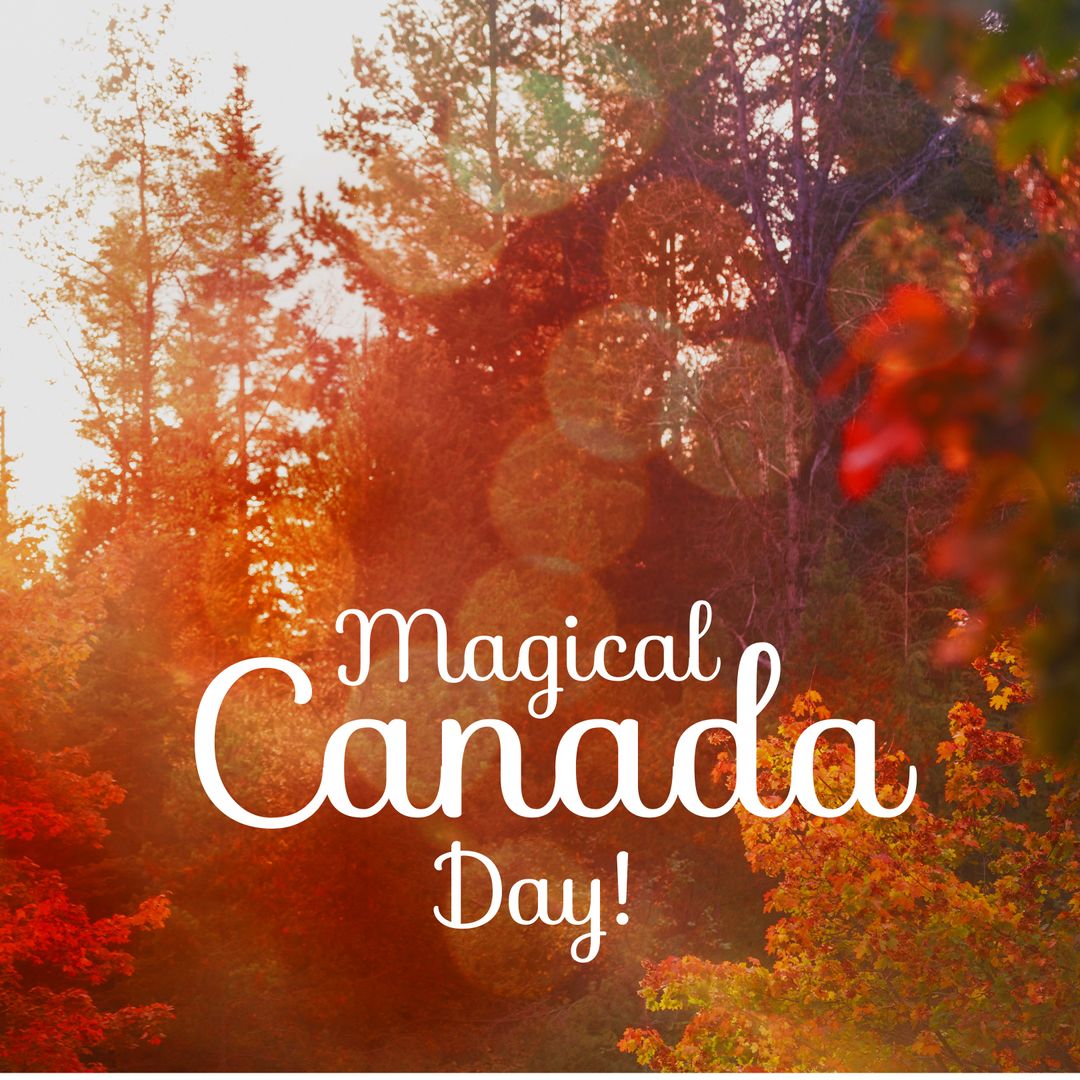 Magical Canada Day Celebration in Autumn Forest