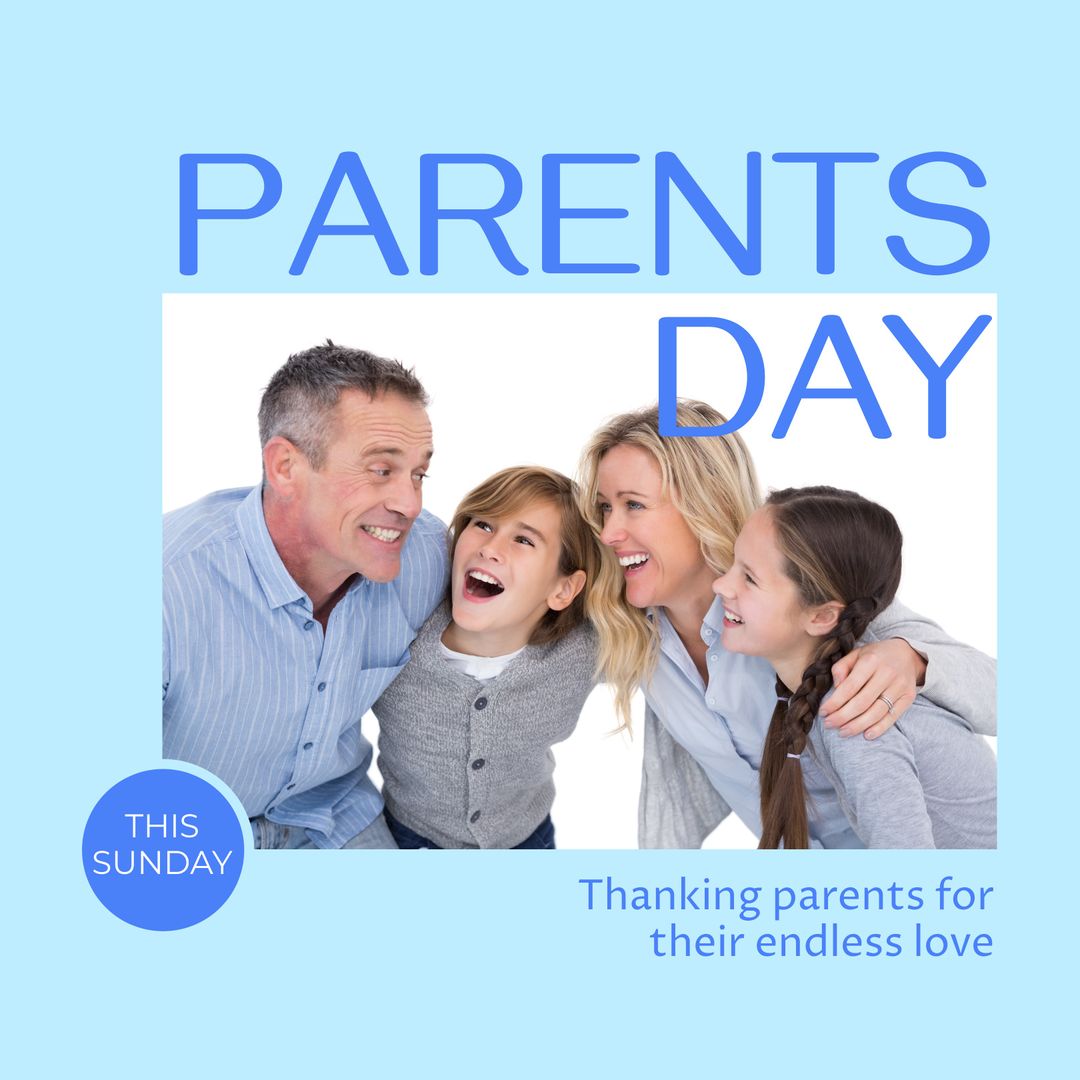 Parents Day Celebration with Joyful Family Embrace