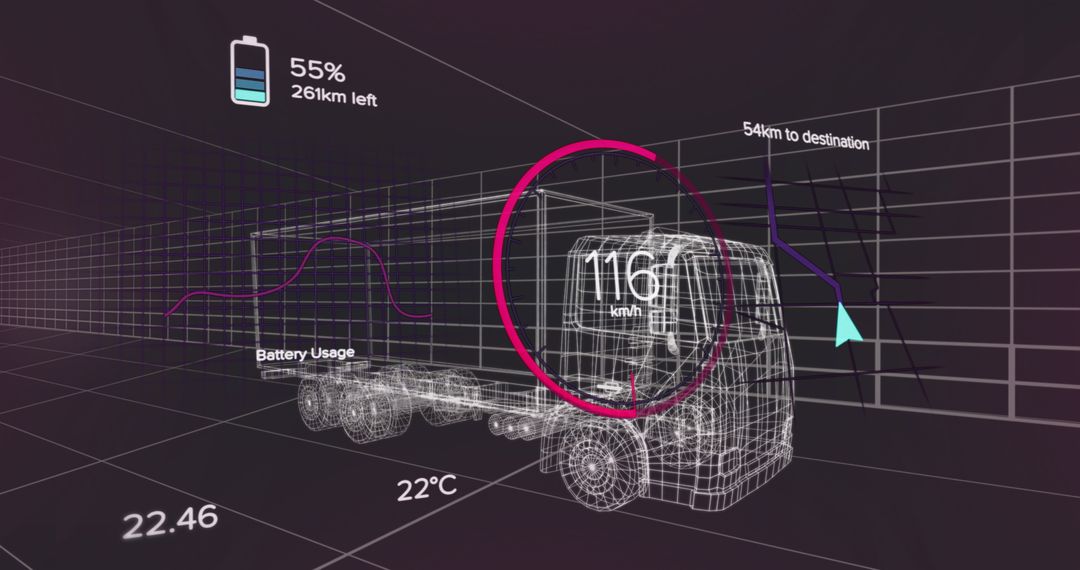 Digital Interface of Autonomous Electric Truck Dashboard