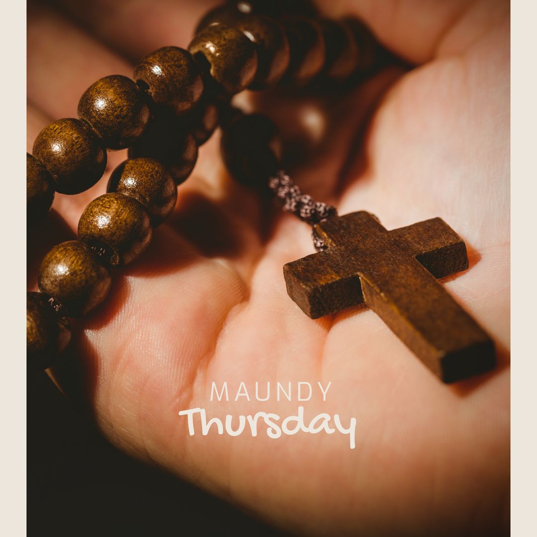 Maundy Thursday Concept with Rosary