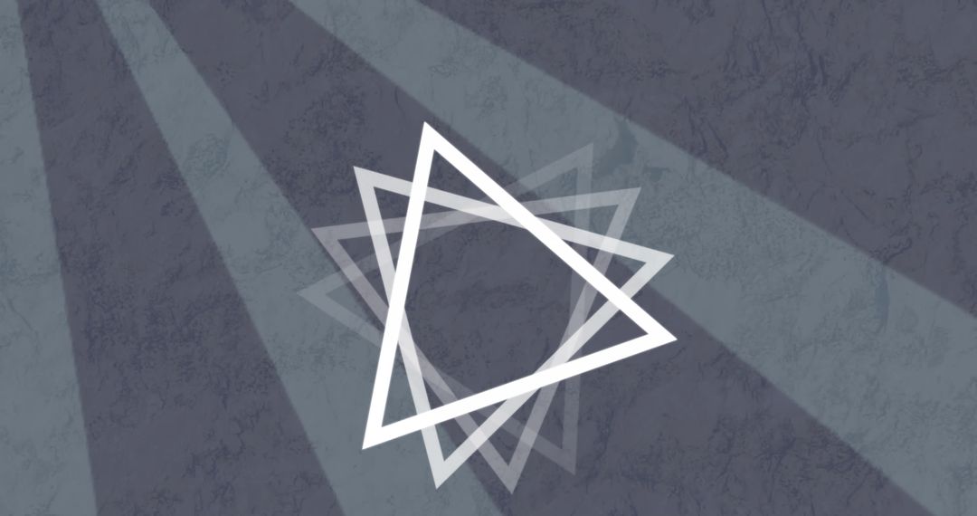 Geometric Triangles in Motion Against Grungy Background