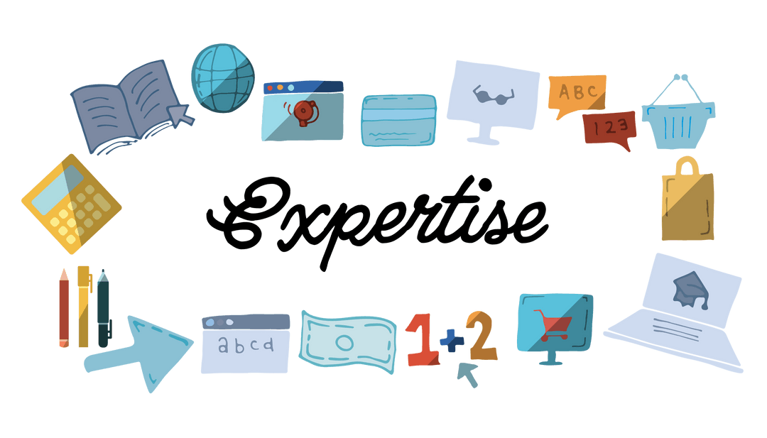 Creative Expertise Text with Transparent Background